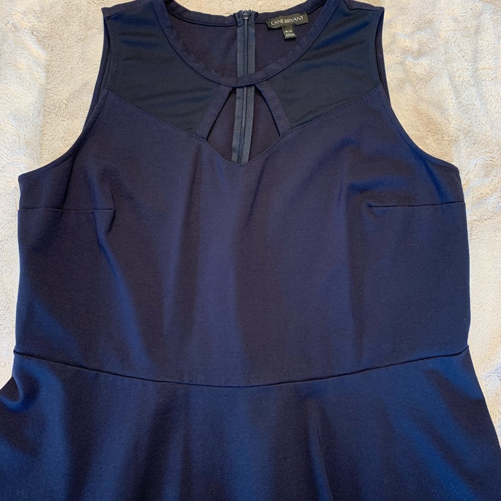 Lane Bryant Blue Cut Out Top